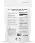 Earth Circle Organics Organic Chlorella Tablets 1000 Count | Pure Chlorella Pyrenoidosa | Broken Cell Wall for Better Nutrient Availability | Vegan, Kosher, Non-GMO | Whole Food Superfood | Pack of 1