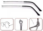 1 Pair Metal Frame Arms Legs Replacement Temple Arm for Eyewear Eyeglasses, Grey