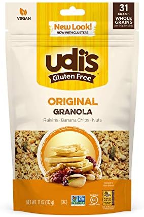 Udi's Gluten Free Original Granola, Dairy Free and Egg Free, 11 Ounce (Packaging May Vary)