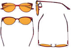 Eyekepper Ladies Blue Light Glasses - Butterfly Design Computer Eyegalsses Women - Cut Digital Glare Filter Lens
