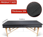 Lash Bed Foam Topper for Massage Bed, 73x24x2 inch Black Memory Foam Removable Cover Massage Mattress, Non-Slip Elastic Bands
