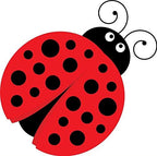 Ladybug Red Black Polka Dots Edible Icing Image Cake Topper (7.5 Inch Round)
