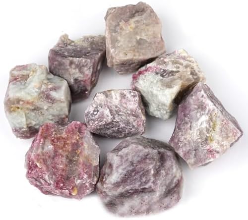 Erliway 1.25-2" Plum Blossom Tourmaline Raw Crystals, Natural Rough Plum Blossom Tourmaline Stone, Healing Stones for Fountain Rock, Home Decor Meditation Energy Balancing Wire Wrapping Reiki