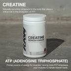 RAW Nutrition Creatine Monohydrate Powder, Unflavored (100 Servings) - Micronized Creatine Monohydrate Supplement for Workout Performance, Build Muscle & Strength - Creatine Powder for Men & Women