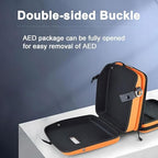 COYEUX Portable AED Storage Bag, AED Defibrillator Storage Bag, with Adjustable Shoulder Straps and Transparent Window, for Home, Office, Public Places
