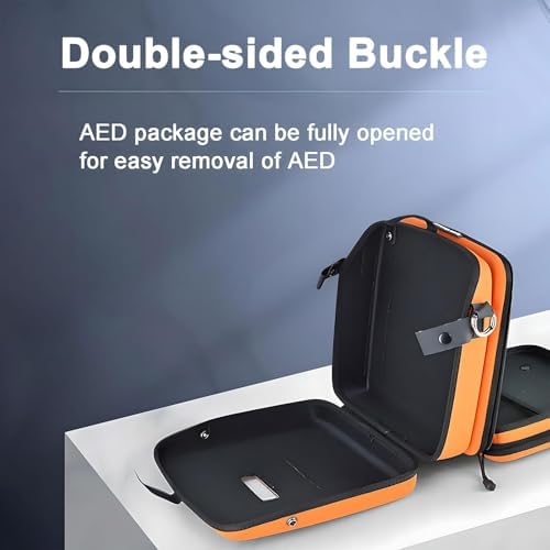 COYEUX Portable AED Storage Bag, AED Defibrillator Storage Bag, with Adjustable Shoulder Straps and Transparent Window, for Home, Office, Public Places