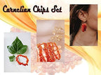 HiJet Natural Carnelian Chips Jewelry set Balancing Positive Energy Harmony Luck Natural Genuine Fashion Beauty