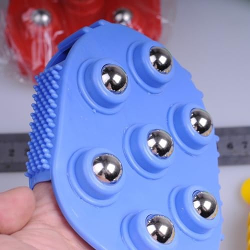 GLEAVI Palm-Shaped Cellulite Massager Gloves with 7 Metal Roller Balls 3-Pack Body Massage Roller for Muscle Pain Relief and Full Body Relaxation
