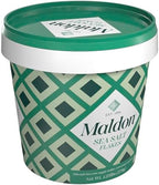 Maldon Salt, Sea Salt Flakes, 20 oz (570 g), Resealable Tub – Kosher, Natural, Unique Gourmet Pyramid Shaped Salt Flakes, Perfect for a Wide Range of Dishes, Hand-Harvested for Four Generations