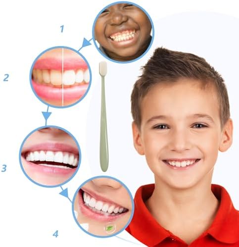 HEALLILY 4pcs Soft Bristle Toothbrushes for Adults, Ultra Soft Bristles, Manual Toothbrushes Suitable for Travel and Daily Oral Care