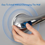 Suction Cup Grab Bars for Shower,Chrome Plated Bathroom Grab Bars,Removable Toilet Handles,Suitable for Elderly Disabled Pregnant Women (Size : 30cm)