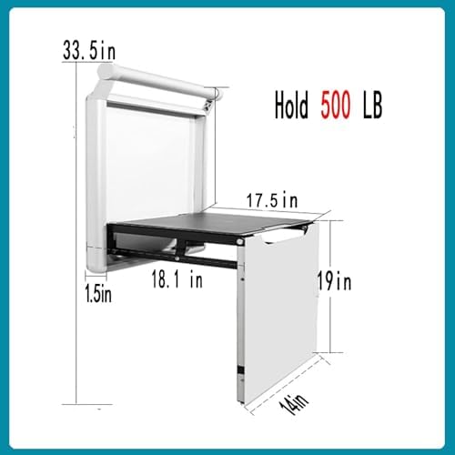 Wall Mounted Chair Shoes Shower Seat:Folding,Holder 500 LB
