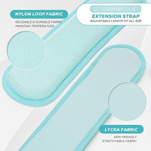 Neck Ice Pack Wrap,Cervical Ice Pack,Cold Compress Ice Packs for Injuries Reusable Cold & Hot Therapy Adjustable Flexible Gel Migraine Ice Head Wrap for Neck Pressure (Iceblue)