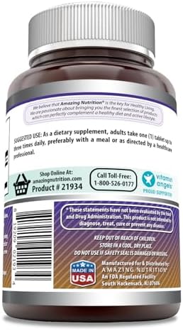 Amazing Formulas L-Arginine 1000mg Tablets | Amino Acid Supplement for Women & Men | Non-GMO | Gluten Free | Made in USA (240 Count)