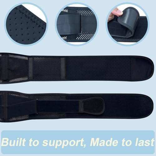 Thin & Lightweight Back Brace for Lower Back Pain Relief – Slim, Breathable Back Support Brace for Sciatica, Herniated Disc – Adjustable Lumbar Support Belt for Men & Women, All Day Comfort