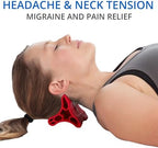 Body Back Davinci Tool (Red) -USA Made- Hard Rubber Neck Tension Relief & Pressure Point Massage Tool - Occipital Release Tool - Cervical Traction Device- Suboccipital Release Device - Neck Stretcher