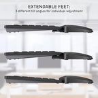 CHERRY PALMREST Ergo, Ergonomic Palm Rest, Compatible with Any Keyboard, extendable feet, 3 Different tilt Angles, Extra Wide, Black