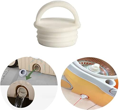 10 Pack Mop Bucket Drain Plug Replacement End Cap Stopper Rubber Sealing Plugs with Ring Grip for Spin Flat Mops and Buckets System Water Tub Tubing Holes Bathtub Kitchen Bathroom