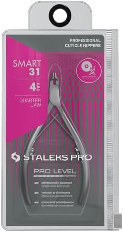Staleks Pro SMART 31 Cuticle Nippers – 4mm Blade Cuticle Trimmer – Sharp & Durable Stainless Steel – Professional Manicure Tool