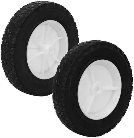 6 PCS Plastic Wheel, 7 x 1.5 Inch lawn Mower Wheels, Universal Wheels Tires, Ideal For Radio Flyer Tricycle Parts & Wagon Wheel Replacement, Push Mower Wheels