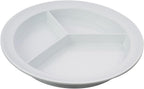 Sammons Preston Partitioned Scoop Dish, Melamine Divided Plate for Kids, Elderly, and Disabled, Divided Sections for Portion Control and Easy Scooping Walls for Limited Mobility, Adaptive Plate