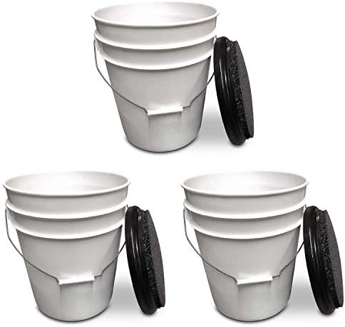 3-Pack Black Padded Bucket Lid | Comfortable Seat for Baseball, Softball, Fishing & Hunting | Fits 3.5, 4, 5, 6 Gallon Buckets | Easy Snap-On Design | Made in the USA