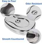 Stainless Steel Bed Pan Set with 60 Bedpan Liners Disposable and Absorbent Pad, Bed Pans for Elderly Females Spill Proof Bedpans for Elderly Women Men Comfortable Heavy Duty Bedpans with Lid