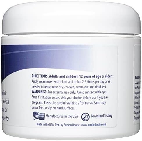 Soothing Bunion Balm Cream, Bunions Lotion for Dry Cracked, Callused Feet. Hallux Valgus Care & Soothing Rub. Juanetes Moisturizer for Massaging (Step 2 of 2-Step)