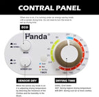 Panda Compact Dryer 13.2 lbs Load Volume 110V 1500W Portable Clothes Dryer 3.5 cu.ft. Stainless Steel Tub, 4 Drying Modes