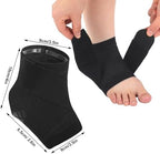 Shyyween 2 Pcs Waterproof Ankle Brace Breathable Nylon Ankle Wrap Foot Support Compression Black Sprained Ankle Sleeve for Men Women Sports Swimming Running