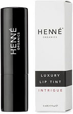 Henné Organics Luxury Lip Tint - Moisturizing, Sheer Natural Color - Intrigue (Brick Red)