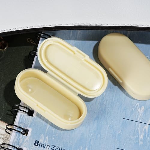 2pcs Portable Pills Organizer,Mini Pill Box,2 Compartment Tablet Dispenser Case, Travel Capsule Storage Box