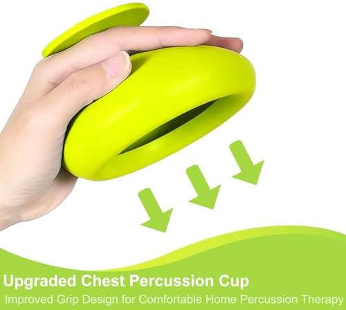 Chest Percussion Cup for Adults Silicone Mucus Removal Device for Home Adult Clearing Aid with Suction Suppor Alternative for Lung Percussion