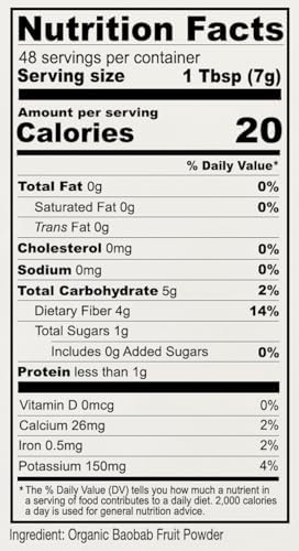 Anthony's Organic Baobab Fruit Powder, 12 oz, Gluten Free, Non GMO