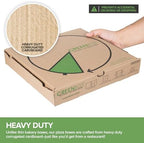 Stock Your Home 10 Pack Recycled Kraft 12x12 Pizza Box with Built-In Plates and Convertible Storage Container, Heavy Duty Pizza Boxes 12 x 12 for Small Personal Pizzas, Eco Friendly 12 Inch Pizza Box