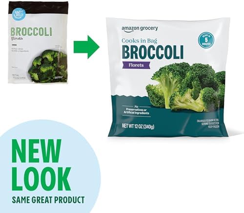 Amazon Grocery, Broccoli Florets, 12 Oz, Frozen