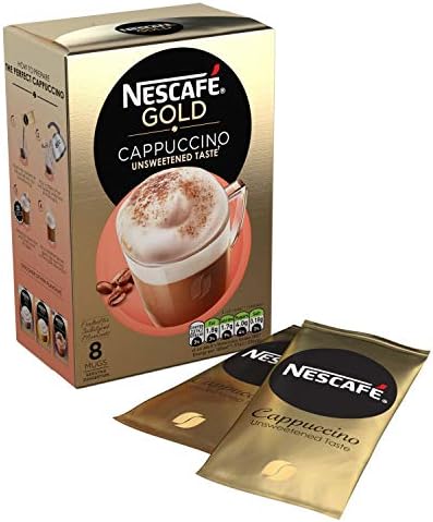 Nescafe Gold Cappuccino Unsweetened 8s pack 6