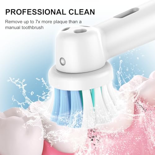 Toothbrush Heads for Oral B, 4 Pack Professional Electric Toothbrush Replacement Heads Medium Soft Dupont Bristles Replacement Toothbrush Heads Precision Clean Brush Heads Refills