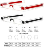 2 Pack Folding Mini 360º Rotating Compact Pen Clip Pocket Reading Glasses
