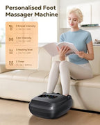 Foot Massager Machine with Heat, Shiatsu Foot Massager with Remote, 2026 Upgraded Deep Kneading, for Plantar Fasciitis, Neuropathy, Birthday Gifts for Women Mom Men Dad, Up to Foot Size 14
