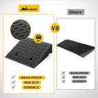 Nilight Rubber Curb Ramps, 5 Inches Rise Height Heavy Duty Rubber Threshold Ramp, Portable Driveway Ramps for Cars Wheelchairs Scooter Lawn Mower, 7000lbs Load Capacity, 2 Pack