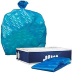 Plasticplace 65 Gallon Recycling Trash Bags │1.5 Mil │ Blue Heavy Duty Garbage Can Liners │ 50” x 48” (50 Count)