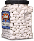 White Jordan Almonds by Its Delish, 3.5 lbs Jumbo Container | Sugared Almond Nut with Sweet Hard Candy Coating - Bulk Wedding Favors and Party Buffets - Vegan & Kosher