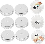 Magnetic Soap Holder Caps 6-Pack Stainless Steel Soap Draining Rack Covers for Bathroom Kitchen Shelf Accessories 0.82X0.82X0.19In