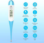 Thermometer for Adults and Kids with 8 Seconds Fast Accurate Reading, Acctrate & Safe-Baby Thermometer for Oral, Rectal or Under Arm Use, Large LCD Display with Fever Alarm