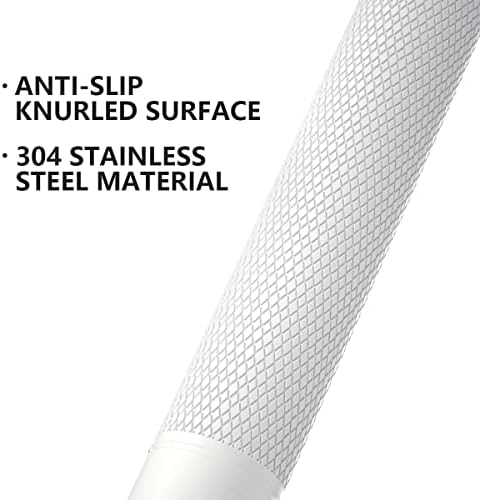 32 Inch Anti Slip Shower Grab Bar Oil Rubbed White 1.25" Diameter, Munzong Bathroom Grab Bar, Knurled Bathroom Balance Bar,Safety Hand Rail Support Handicap Elderly Senior Assist Bath Handle