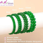 AD Beads Handmade Gemstone Stretch Elastic Bracelet Crystal Healing Reiki Nature's Beauty and Spiritual Essence Unisex