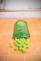 Bear Necessities Sour Buttons – Apple Flavor Dutch Candy | Tart & Sweet Sour Gummies Made in the Netherlands | Tangy Green Apple Flavor, Soft Texture & Sugar Coating | Gourmet Candy Treat – 8 Ounce Bag