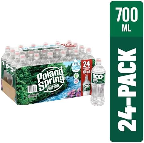 Poland Spring Water,Sport with Flip Cap 23.7 Oz (Pack of 24)
