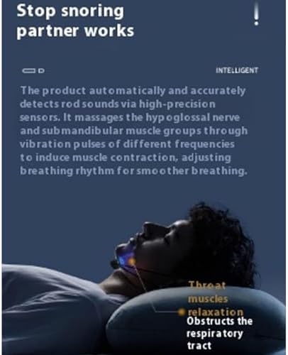 Anti-Snoring Device with 6 Adjustable Modes, Long Battery Life,Noise-Canceling & Silent Operation with Feedback Sleep, Ergonomic Design, Electronic Snore Stopper for Men and Women (1PCS)